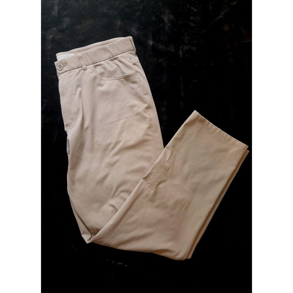 Holderness & Bourne The Parker Pants Mens 35x30 Beige Tailored Fit Stretch EUC